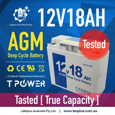 $46.99 • Buy NEW 12V 18AH Sealed Lead-Acid Battery AGM > 17ah 4 UPS Solar Scooter Jet Ski